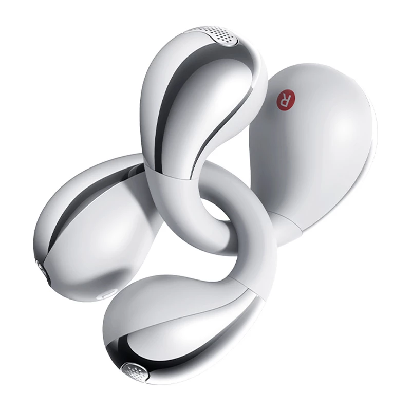 Auricolari senza fili a gancio QCY Crossky Clip C30S, argento