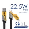 Akyga AK-USB-57 cavo 4-in-1 intrecciato USB-A/USB-C a USB-C/Lightning, USB 2.0, 65 W, 1 m, grigio