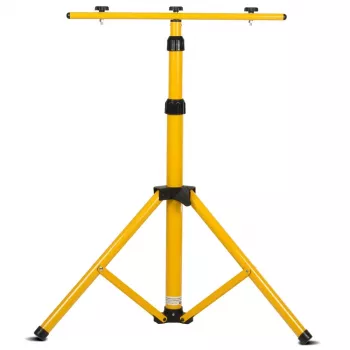 Stativo MACLEAN MCE583 regolabile in altezza per fari, struttura in metallo, giallo