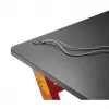 Scrivania gaming NanoRS RS120, design moderno, leggera e stabile (carico max 50 kg), nero e arancione