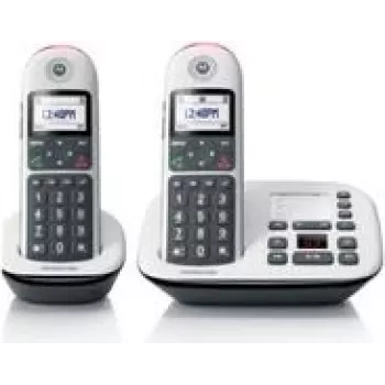 Telefono cordless Motorola CD5011 con identificazione chiamante nero, bianco