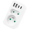 Power splitter MACLEAN MCE249 F/W – 2 prese di rete (16A + 6A) e 4 USB (2x A, 2x C PD 20W)