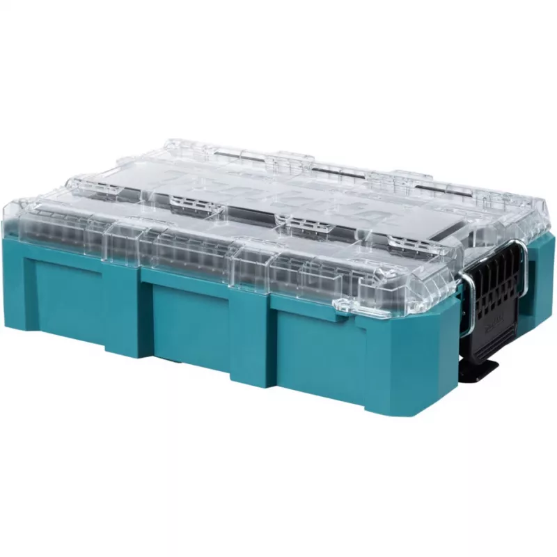 MAKTRAK organizer profondo M, cassetta utensili blu/trasparente, coperchio trasparente