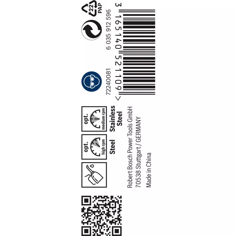 Bosch 2 608 585 875 PRO Stainless Steel HSS-Co punte elicoidali, Ø 2,5 mm, lunghezza utile 30 mm, codolo cilindrico, 10 pz.