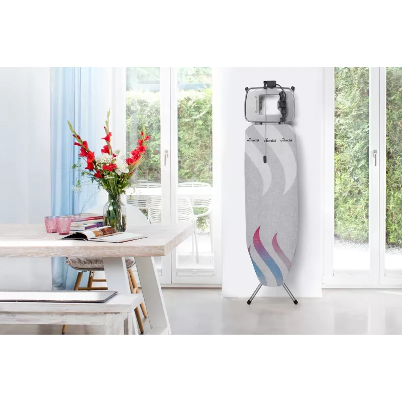 Copertura per asse da stiro VILEDA Total Reflect blu grigio bianco per assi da stiro 1300 x 450 mm