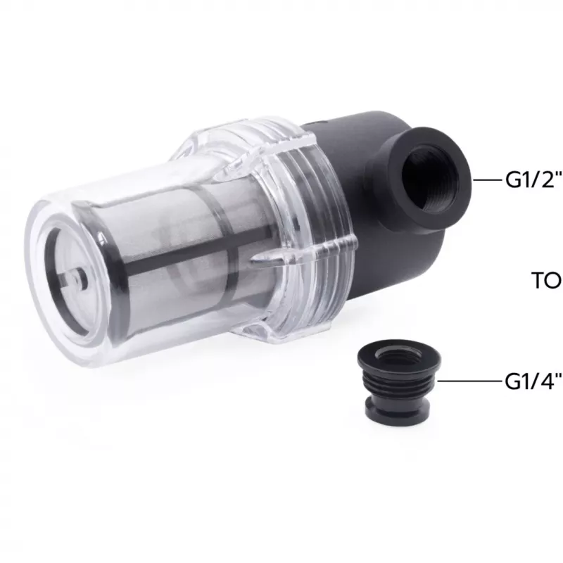 Alphacool ES Big Inline filtro antiparticolato 2x G1/4 IG, nero/trasparente (29145)