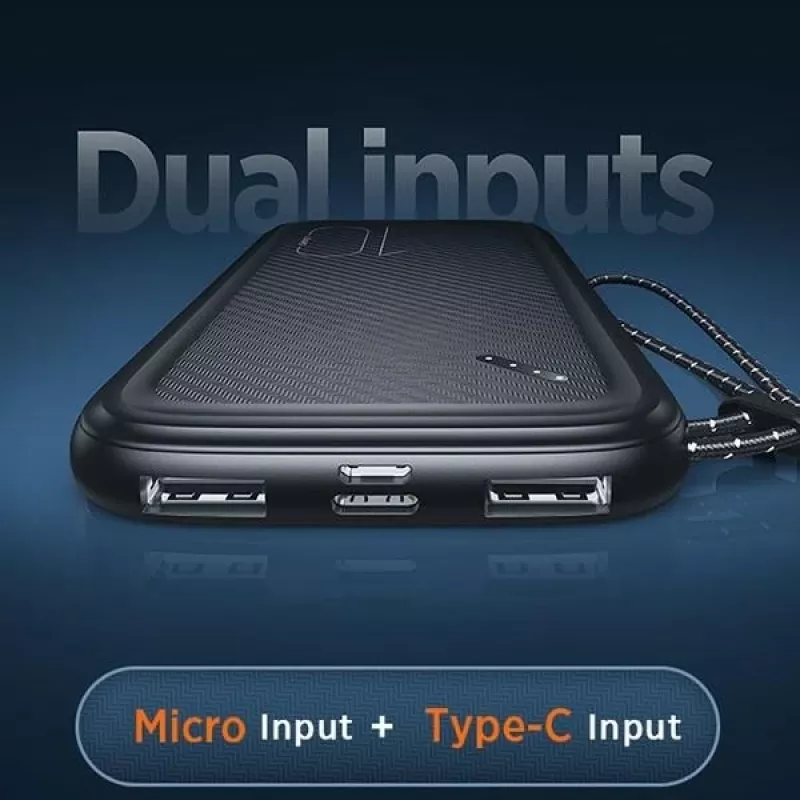 Powerbank portatile USAMS PB56 10000 mAh 2x USB / USB-C / MicroUSB ricarica rapida