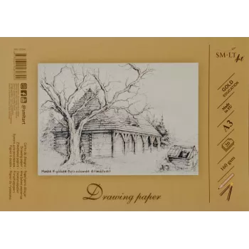 Carta da disegno e schizzo SMLT A3, 160 g/m², 20 fogli, incollata