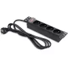 Qoltec PDU in alluminio per RACK 10'' | 1U | 16A | 4xFRENCH | 1,8m
