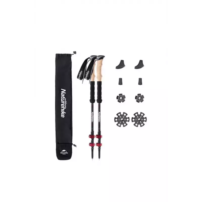 Bastoncini in carbonio rossi NATUREHIKE nh20ds003