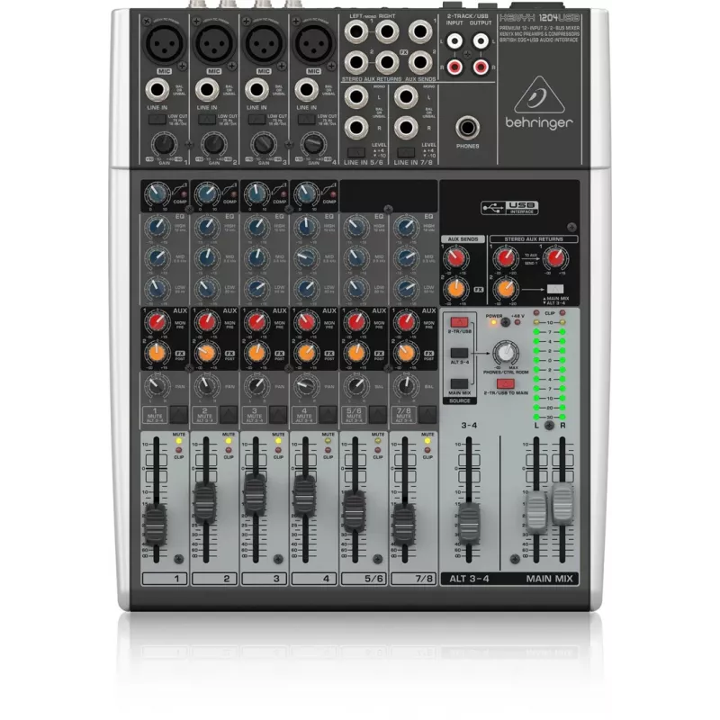 Mixer audio Behringer Xenyx 1204USB 12 canali grigio