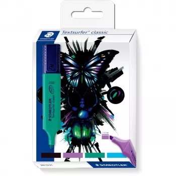 Evidenziatore Staedtler Textmarker classic cool & cute Design set da 4 pezzi