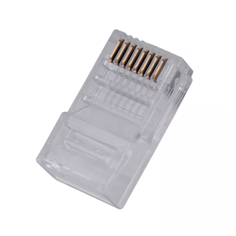 Connettore maschio RJ45 GEMBIRD PLUG3UP6/100, Cat5, connettore dritto, trasparente, contatti dorati, confezione da 100