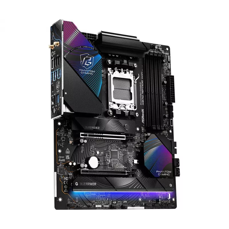 Scheda madre ASRock X870 Riptide WiFi — ATX, AMD X870, Socket AM5, DDR5, 4 DIMM, 256 GB, Wi‑Fi 7, 2,5GbE
