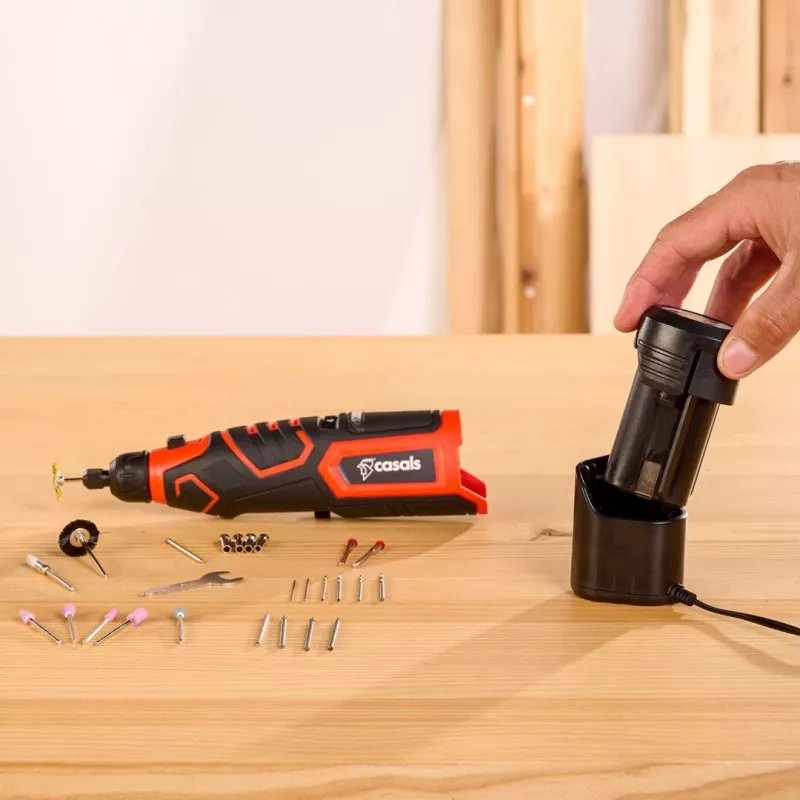 Levigatrice elettrica a batteria con accessori 12 V CASALS CMG1205BC