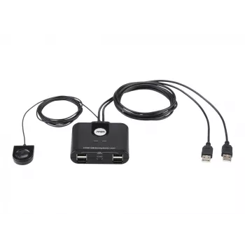 Dispositivo di condivisione periferiche USB 2.0 2 porte ATEN US224AT — USB Type-A, cavo 1,8 m, nero