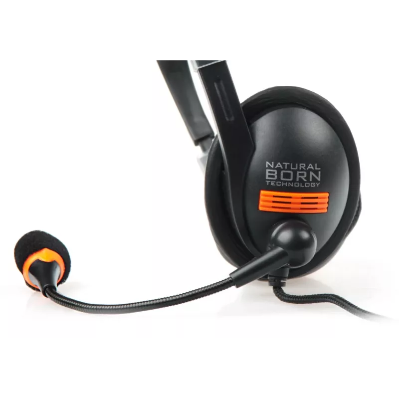 Cuffie NATEC Drone con archetto cablate per telefonate/musica nero, arancione