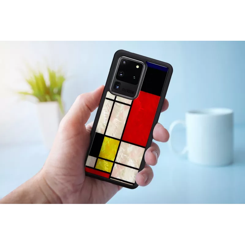 Custodia protettiva iKins per Samsung Galaxy S20 Ultra — Mondrian nero