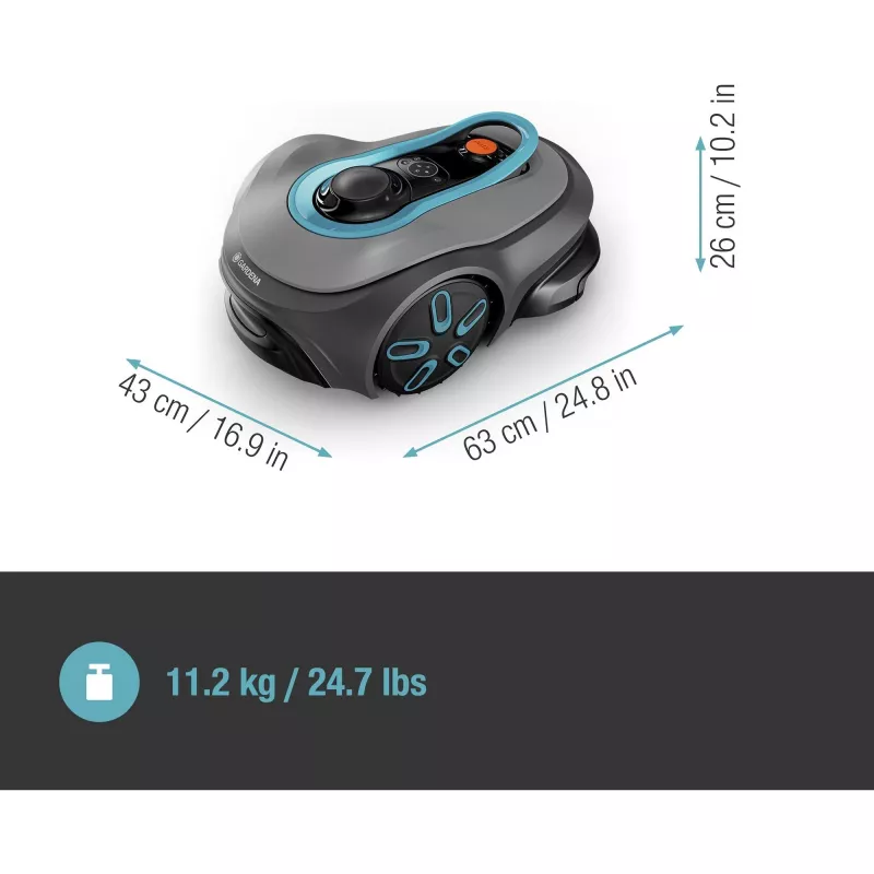 Robot tagliaerba Gardena smart SILENO free superficie massima prato 1200 m² larghezza di taglio 16 cm