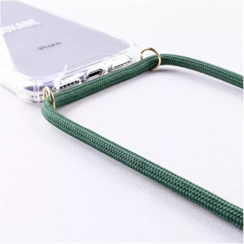Custodia con collana per iPhone Xs Max di Lookabe — oro con laccio verde