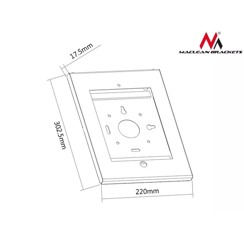 Custodia di sicurezza Maclean MC-676 per iPad 2/3/4/Air/Air2 con protezione antifurto e maniglia promozionale