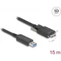 Cavo ottico attivo DeLOCK 83217 USB 10 Gbps Type-A a Micro-B 15 m