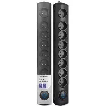 Protezione da sovratensione Qoltec 50113 nero 8 uscite AC 230 V 1,8 m