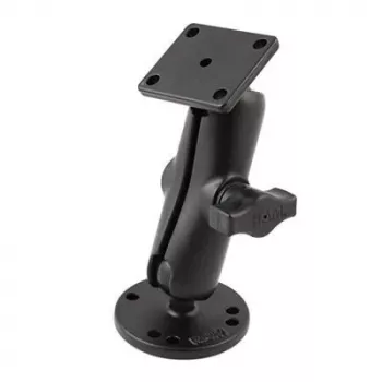 Supporto a doppia sfera con piastra AMPS rettangolare RAM Mount — sfere da 2,54 cm, alluminio, nero