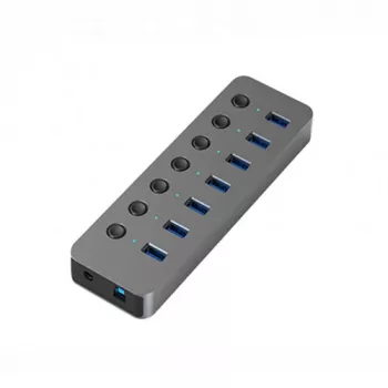 Adattatore USB A 3.0 – 7 x USB 3.0 con interruttori