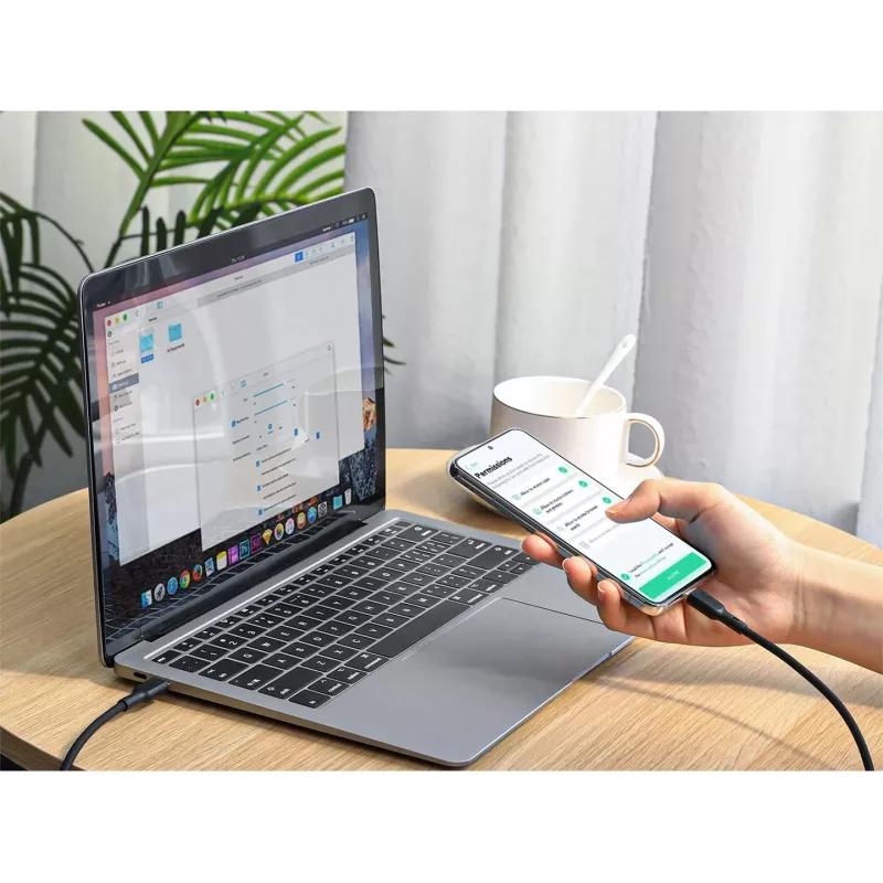 AUKEY CB-SCC241 USB-C Power Delivery PD 240W 5A 20V 1m nylon nero - D