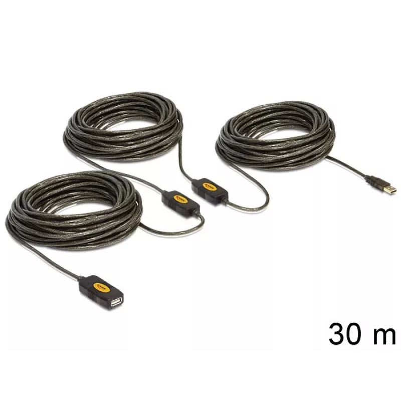 Cavo USB DeLOCK 30 m USB2.0 USB A nero