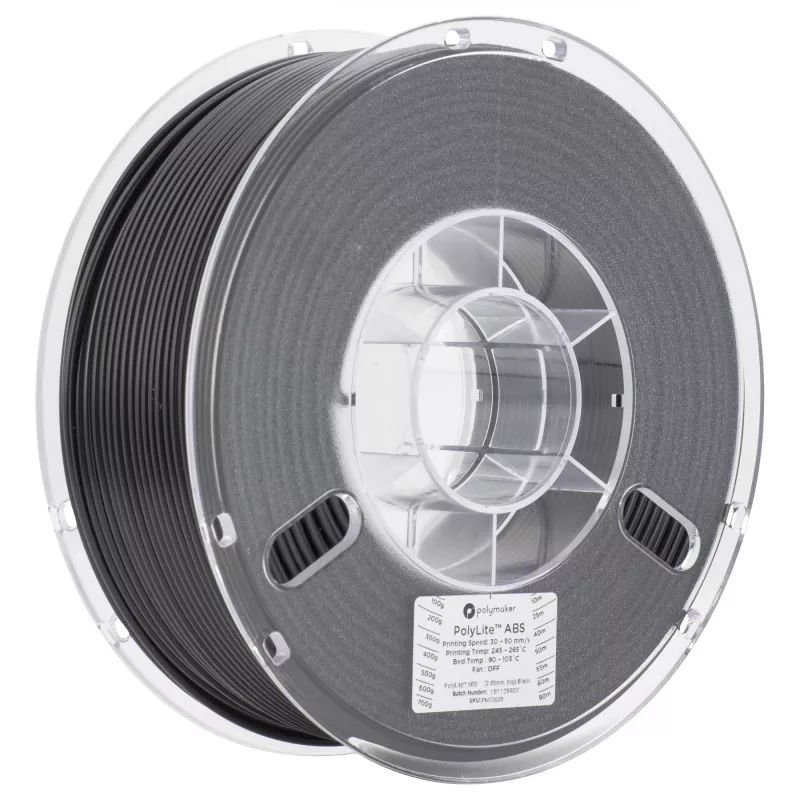 Filamento per stampa 3D Polmask ABS 1,75 mm nero 1 kg