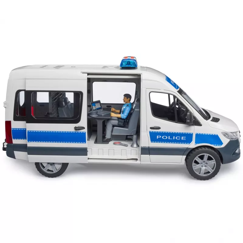 Mercedes-Benz Polizei Sprinter set con figura e modulo luci/suoni