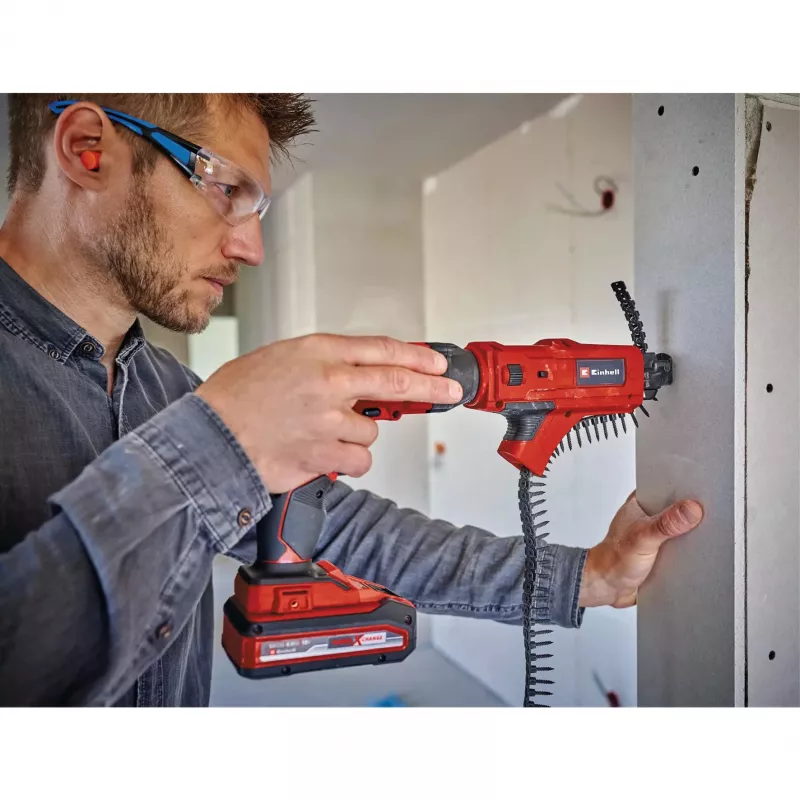 Accessorio a caricatore per avvitatore per cartongesso EINHELL per TE-DY 18 Li e TC-DY 710 E — rosso