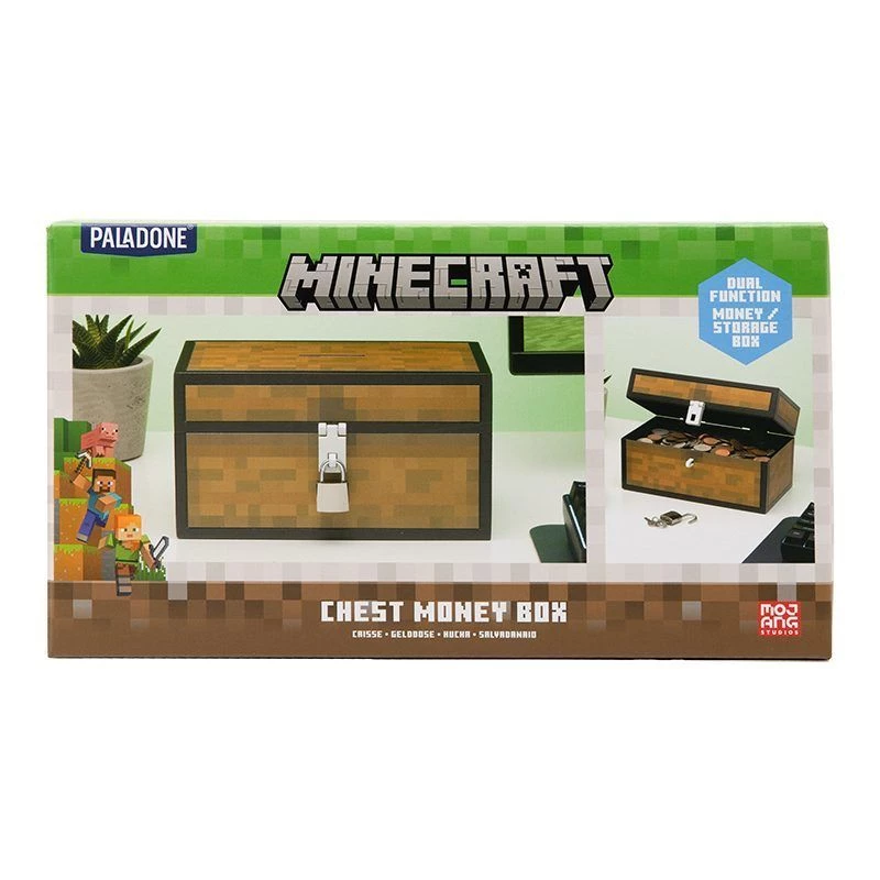 Salvadanaio Paladone design cassa Minecraft PP13601MCF per bambini e fan