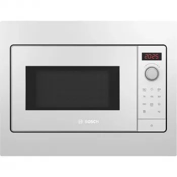 Microonde da incasso solo Bosch BFL523MW3, 800 W, 20 L, bianco, touch e manopola