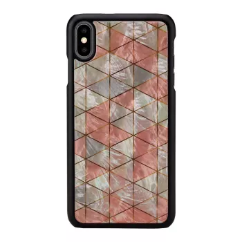Custodia protettiva iKins per iPhone XS Max — motivo rombi, nero