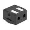 Delock 85842 Custodia Keystone vuota, 2 porte, con base magnetica, nero