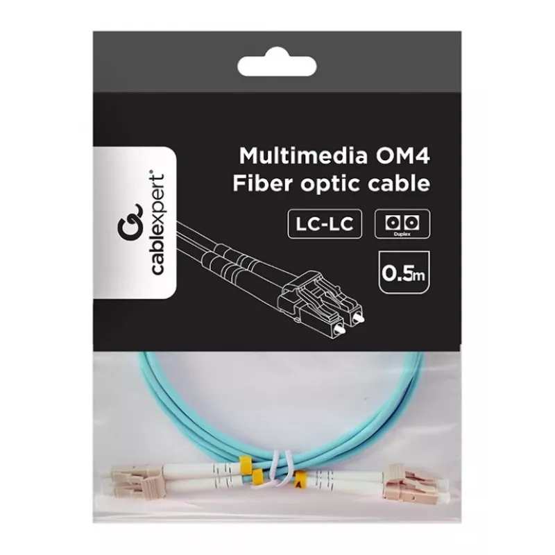 Cavo multimodale duplex OM4 50/125, LC/LC, 0,5 m