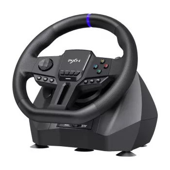 Volante da gaming PXN PXN-V900 Gen2 con sensibilità regolabile e feedback a vibrazione