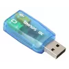 Scheda audio esterna USB Gembird Virtus2 — interfaccia USB, cuffie 3,5 mm, blu trasparente