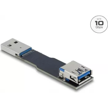 Gender changer per cavo DELOCK 67420 — USB Type-A a Type-A, nero