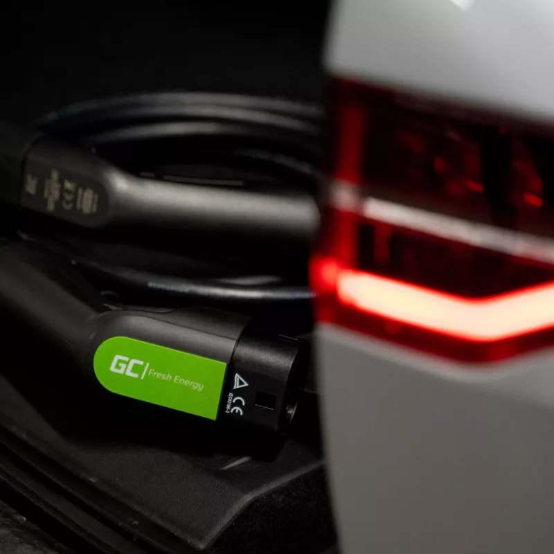 Cavo di ricarica per veicoli elettrici Green Cell EV13 nero Type 2 5m