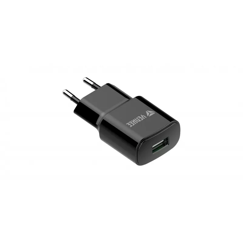 Caricabatterie USB-A da parete YENKEE YAC 2013BK — 12 W, uscita 2,4 A