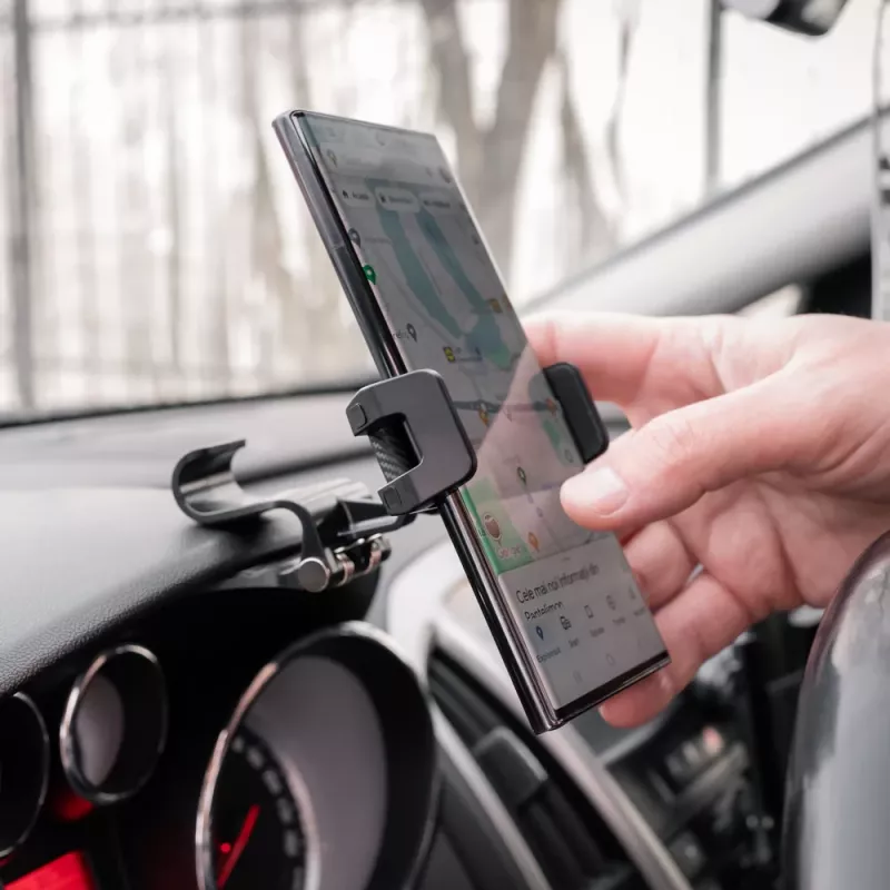 Supporto per telefono Tellur TLL171261 — supporto universale compatto regolabile in angolo per auto e scrivania, nero