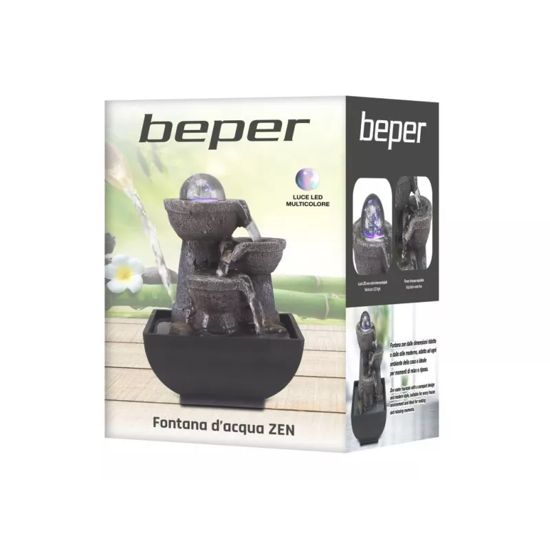 Beper P201UTP200 fontana d'acqua Zen Faro con illuminazione LED