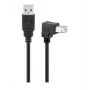 Microconnect USBAB2ANGLED Cavo USB USB 2.0 2 m USB A USB B nero