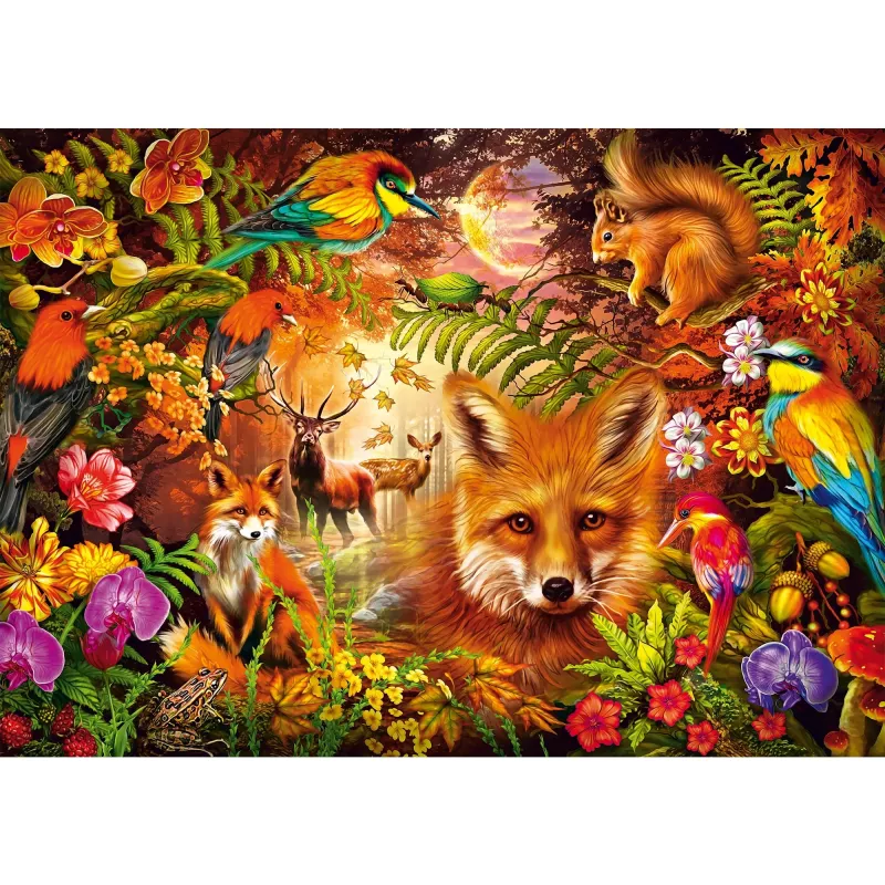 Fiori, pelo e piume, puzzle 1000 pezzi