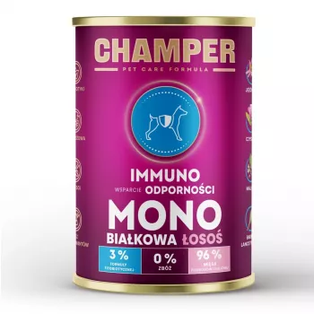 CHAMPER Immuno monoproteico salmone - cibo umido per cani - 400g