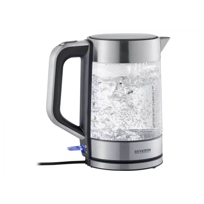 Bollitore Severin 1,7 l 2200 W nero acciaio inox trasparente